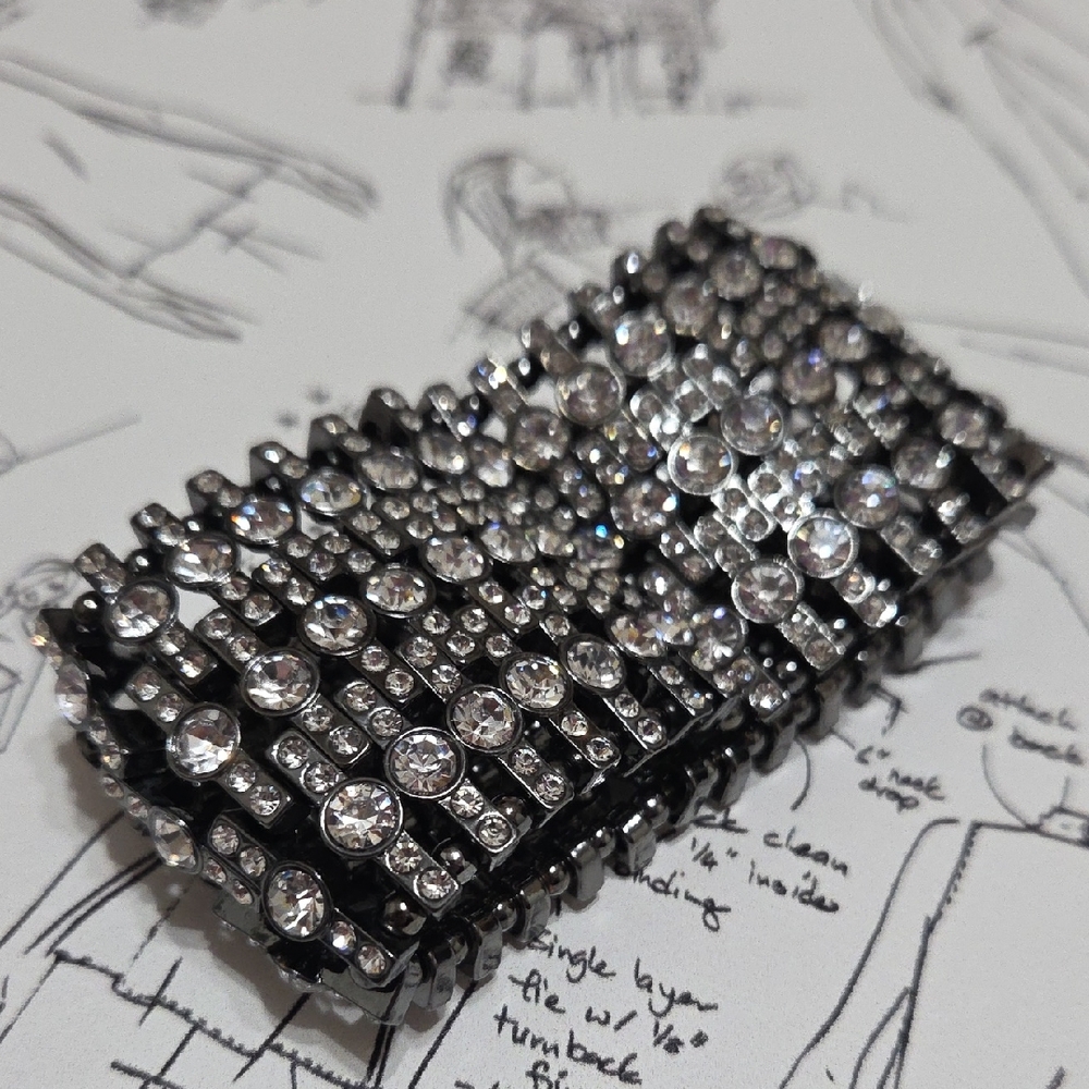 White House Black Market Black and Silver Bracelet
